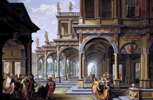  Dirck Van Delen Architectural Capriccio with Jephthah and His Daughter - Art Print