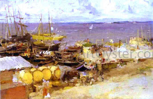  Constantin Alexeevich Korovin Arkhangelsk Port on Dvina. - Art Print