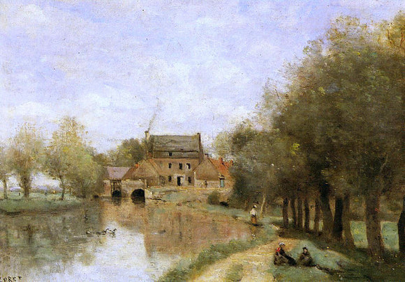  Jean-Baptiste-Camille Corot Arleux-du-Nord, the Drocourt Mill, on the Sensee - Art Print