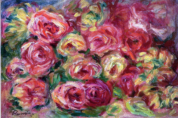  Pierre Auguste Renoir Armful of Roses - Art Print