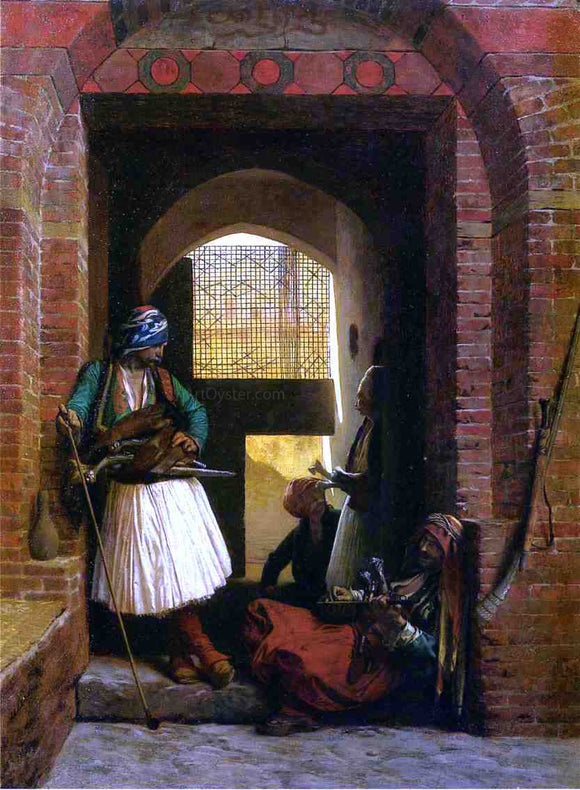  Jean-Leon Gerome Arnaut Guards in Cairo - Art Print