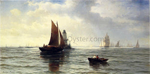  Edward Moran Around the Lighthouse - Art Print