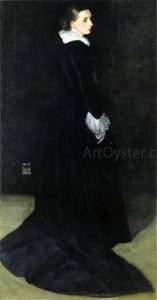  James McNeill Whistler Arrangement in Black, No. 2: Portrait of Mrs. Louis Huth - Art Print