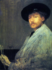  James McNeill Whistler Arrangement in Grey: Portrait of the Painter - Art Print