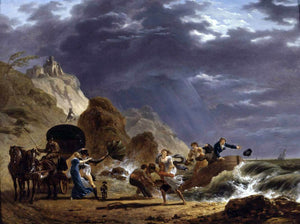  Carle Vernet Arrival of Emigres with the Duchess of Berry on the French Coast - Art Print