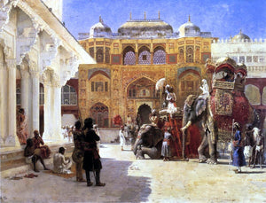  Edwin Lord Weeks Arrival of Prince Humbert, the Rahaj, at the Palace of Amber - Art Print