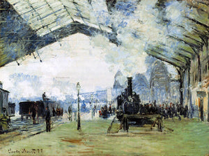  Claude Oscar Monet Arrival of the Normandy Train, Gare Saint-Lazare - Art Print