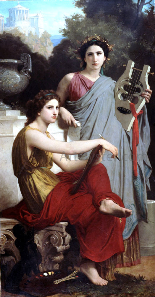  William Adolphe Bouguereau Art et Littarature (also known as Art and Literature) - Art Print