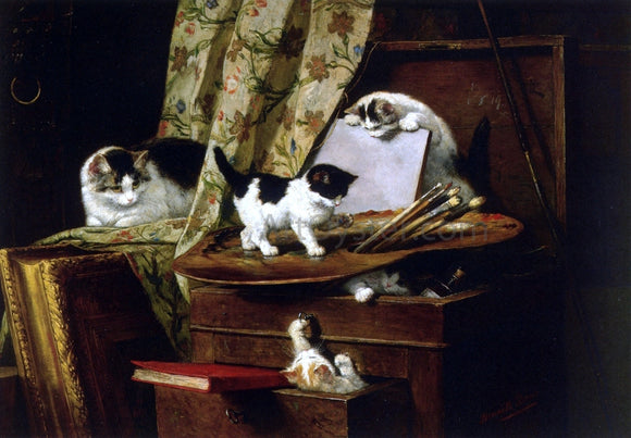  Henriette Ronner-Knip Artful Play - Art Print