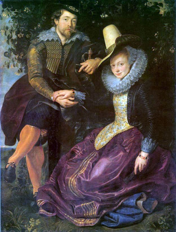  Peter Paul Rubens Artist and His First Wife, Isabella Brant, in the Honeysuckle Bower - Art Print
