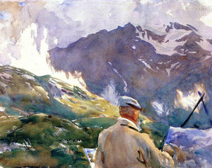  John Singer Sargent Artist in the Simplon - Art Print