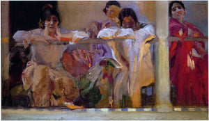  Joaquin Sorolla Y Bastida Artist's Patio, Cafe Novedades, Seville - Art Print