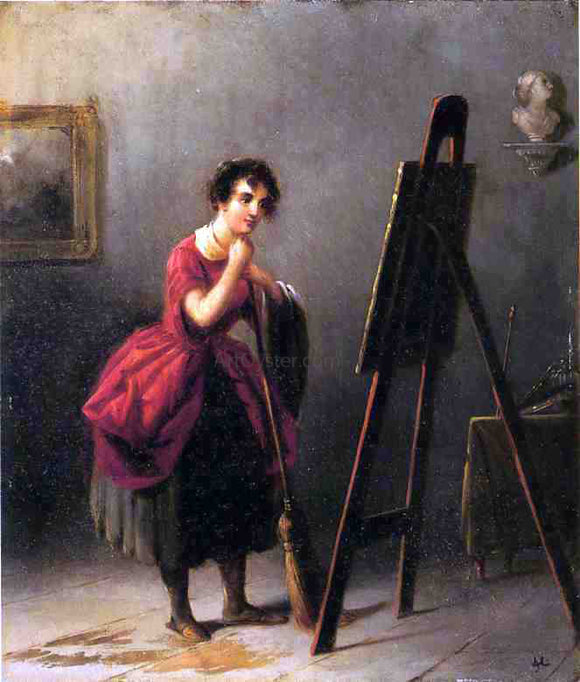  Pio Ricci Artist's Studio - The Critic - Art Print