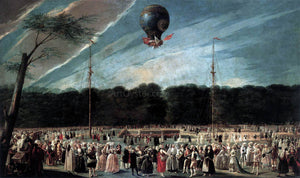  Antonio Carnicero Y Mancio Ascent of the Monsieur Boucle's Montgolfier Balloon in the Gardens of Aranjuez - Art Print