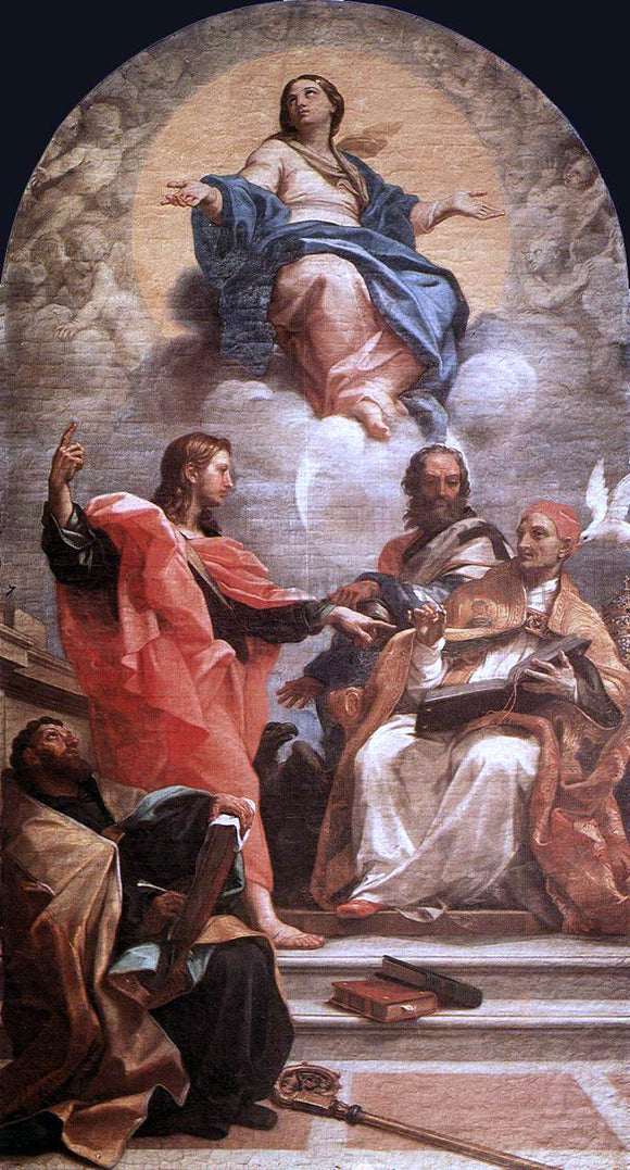  Carlo Maratti Assumption and the Doctors of the Church - Art Print