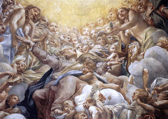  Correggio Assumption of the Virgin (detail) - Art Print