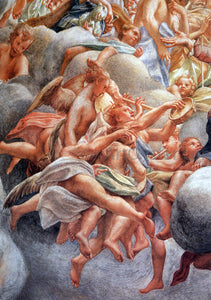  Correggio Assumption of the Virgin, Detail of Angelic Musicians - Art Print