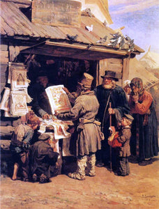  Victor Mikhail Vasnetsov At a Bookseller's - Art Print