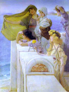  Sir Lawrence Alma-Tadema At Aphrodite's Cradle - Art Print