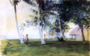  John La Farge At Dawn, In Front of Our House at vaiala, Upolu, Samoa - Art Print