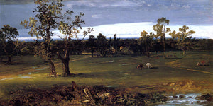  John Frederick Kensett At Pasture - Art Print