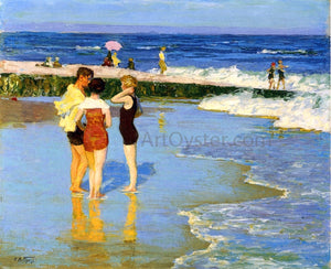  Edward Potthast At Rockaway Beach - Art Print