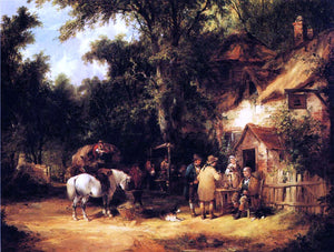 Senior William Shayer At the Bell Inn, Cadnam, New Forest - Art Print