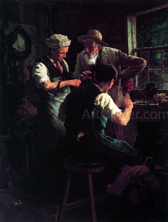  Louis C Moeller At the Blacksmith's - Art Print