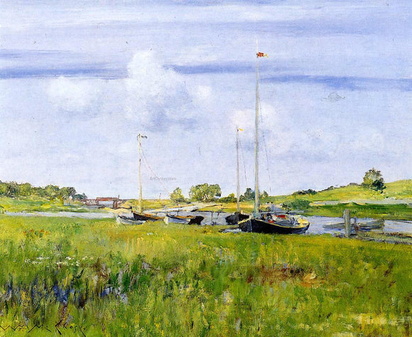  William Merritt Chase At the Boat Landing - Art Print