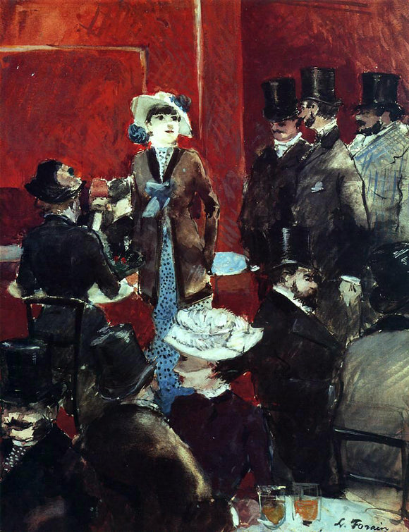  Jean-Louis Forain At the Cafe - Art Print