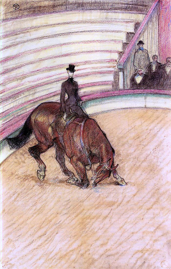  Henri De Toulouse-Lautrec At the Circus: Dressage - Art Print