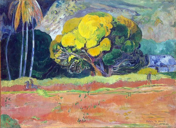  Paul Gauguin At the Foot of the Mountain - Art Print