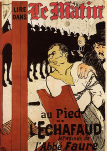  Henri De Toulouse-Lautrec At the Foot of the Scaffold - Art Print