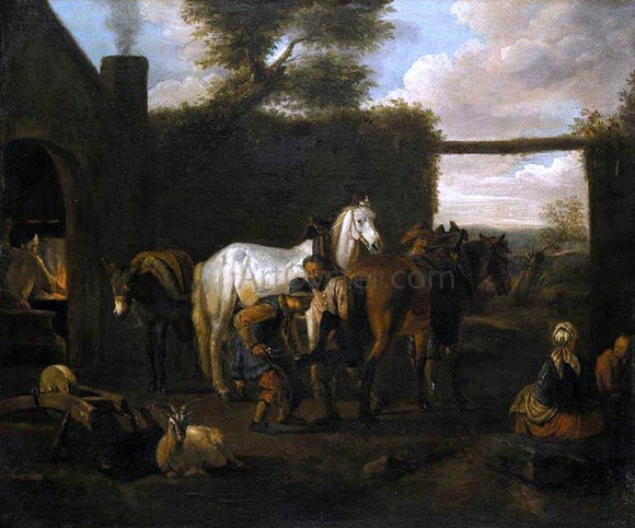  Pieter Van Bloemen At the Forge - Art Print