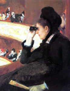  Mary Cassatt At the Francais, a Sketch (also known as At the Opera) - Art Print