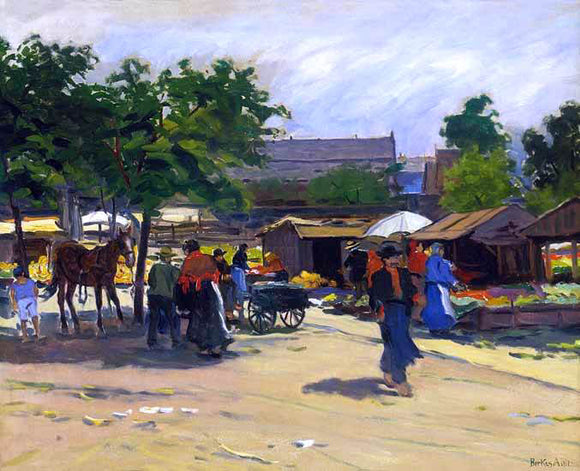  Antal Berkes At the Market - Art Print