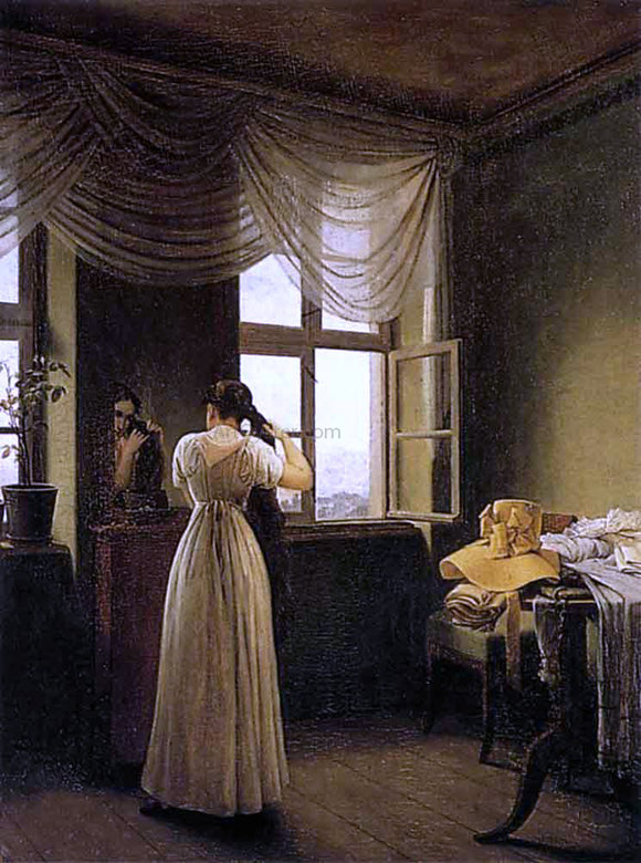  Georg Friedrich Kersting At the Mirror - Art Print