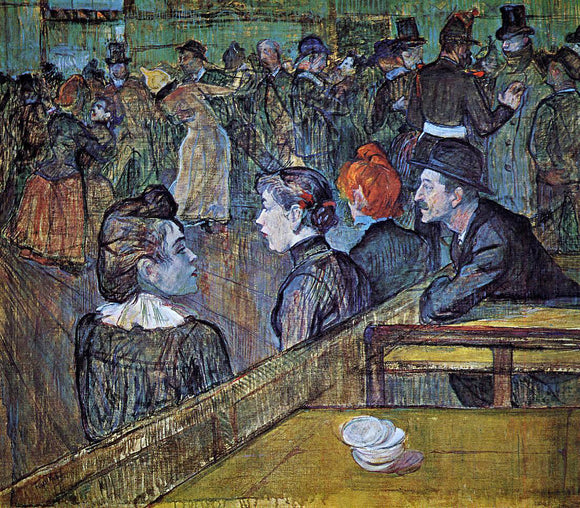  Henri De Toulouse-Lautrec At the Moulin de la Galette Dance Hall - Art Print