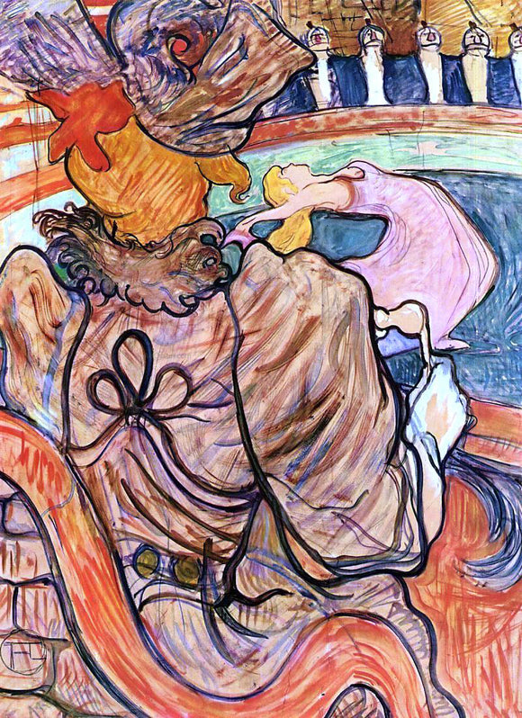  Henri De Toulouse-Lautrec At the Nouveau Cirque: the Dancer and Five Stuffed Shirts - Art Print