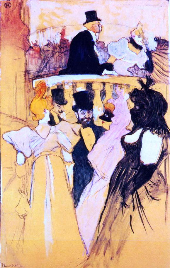  Henri De Toulouse-Lautrec At the Opera Ball - Art Print