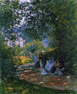  Claude Oscar Monet At the Parc Monceau - Art Print