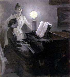  Albert Edelfelt At the Piano - Art Print