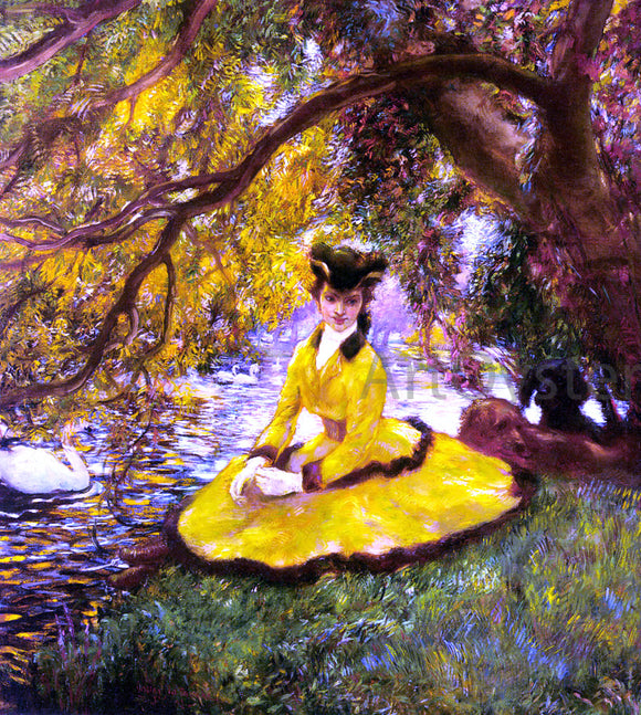  Gaston La Touche At the Riverbank - Art Print