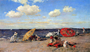  William Merritt Chase At the Seaside - Art Print