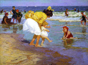  Edward Potthast At the Seaside - Art Print