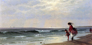  Alfred Thompson Bricher At the Shore - Art Print