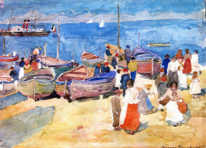  Maurice Prendergast At the Shore (Capri) - Art Print