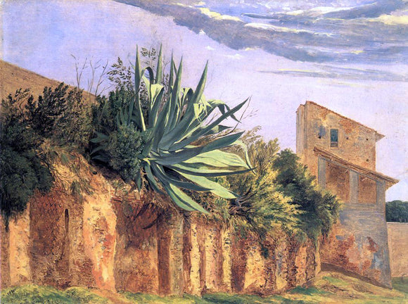  Carl Wagner At the Wall of Rome - Art Print