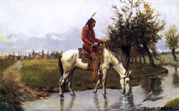  Charles Craig At the Watering Hole - Art Print