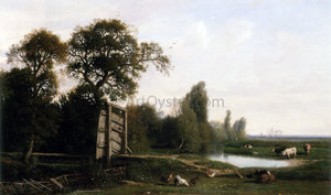  Nicolas Louis Cabat At The Watering Hole - Art Print